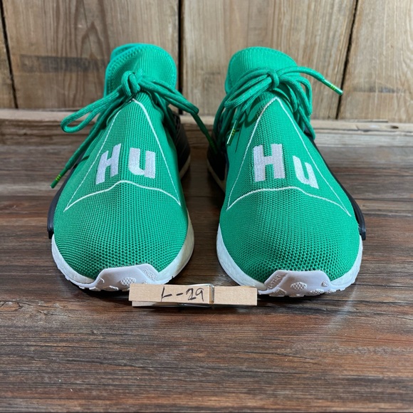 Adidas PW Pharrell Williams Human Race Kelly Green Sneakers Mens Shoes Size 9 - Picture 4 of 15